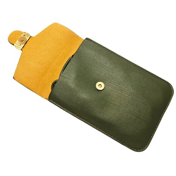 Ecosse Green Small Crossbody Bag - Compact Faux Leather Phone Purse - Picture 4 of 13